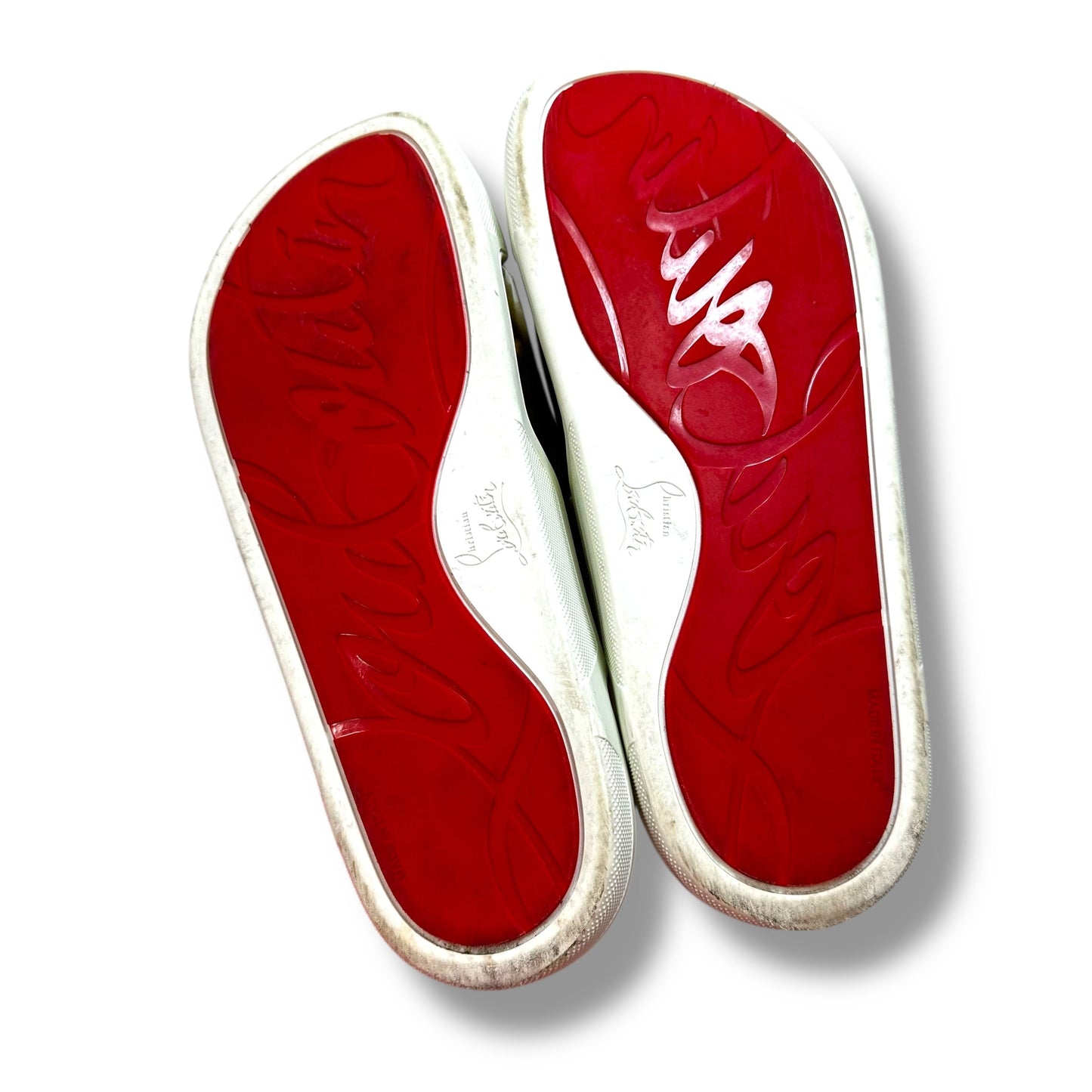 Sandals Luxury Designer By Christian Louboutin In White, Size: 39.5