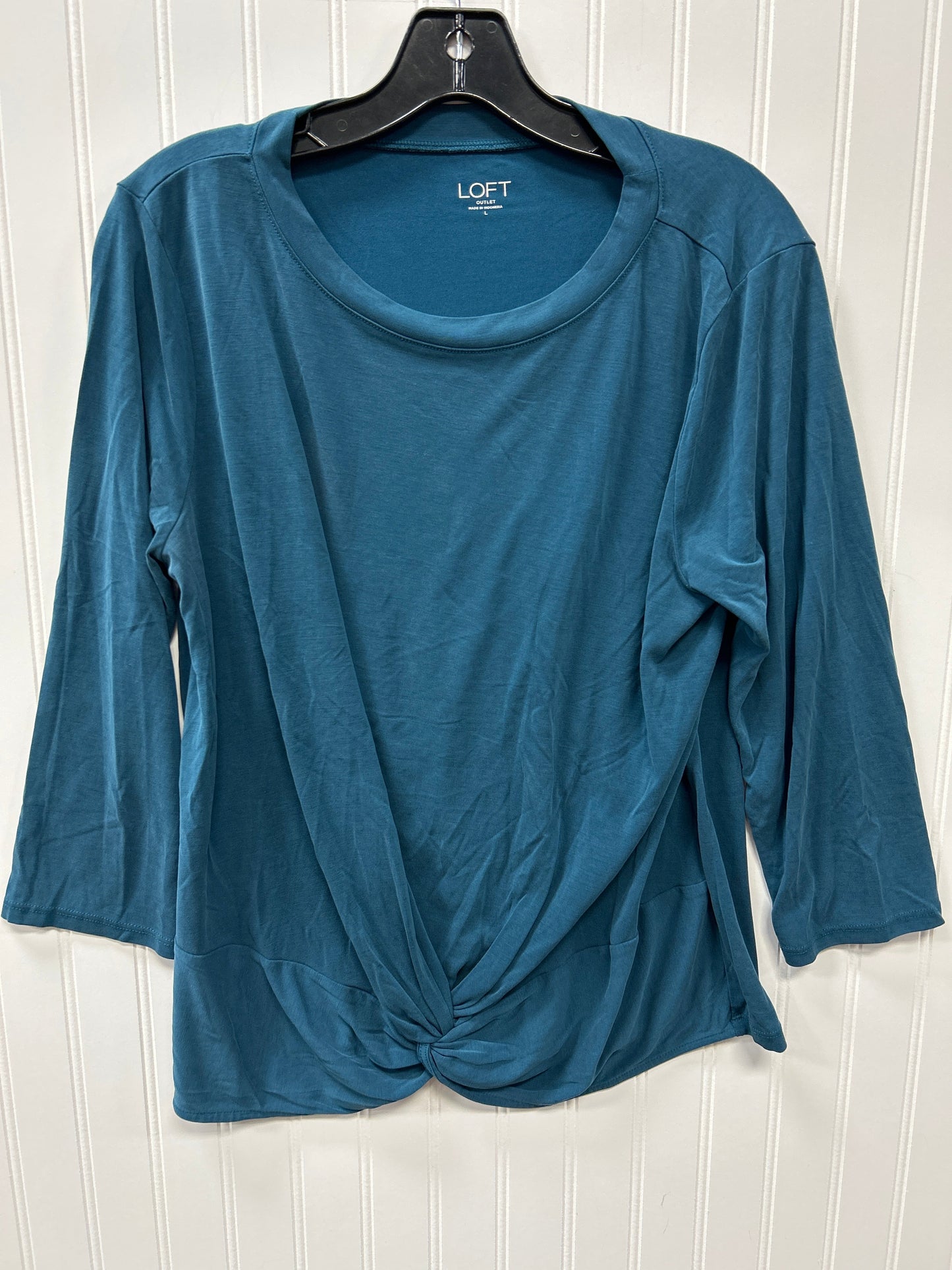 Top Ls By Loft In Teal, Size:L