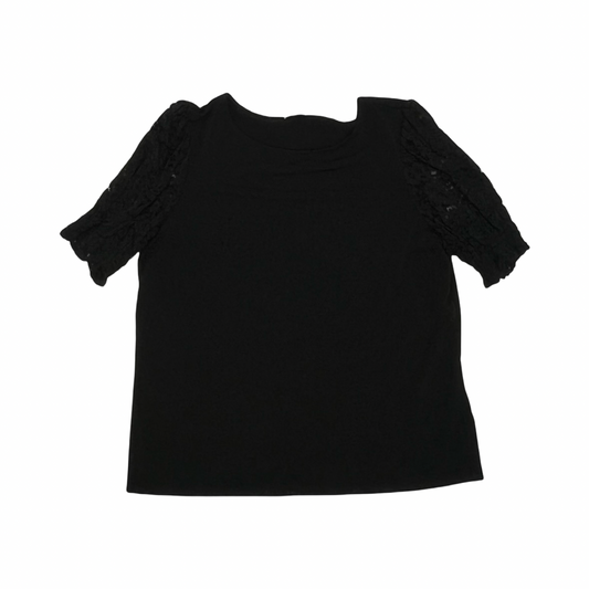 Blouse Ss By Adrianna Papell In Black, Size:L