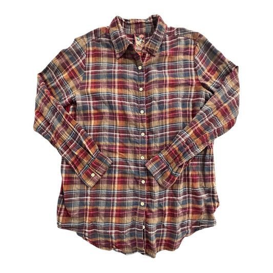 Top Ls Designer By Johnny Was In Plaid Pattern, Size:M