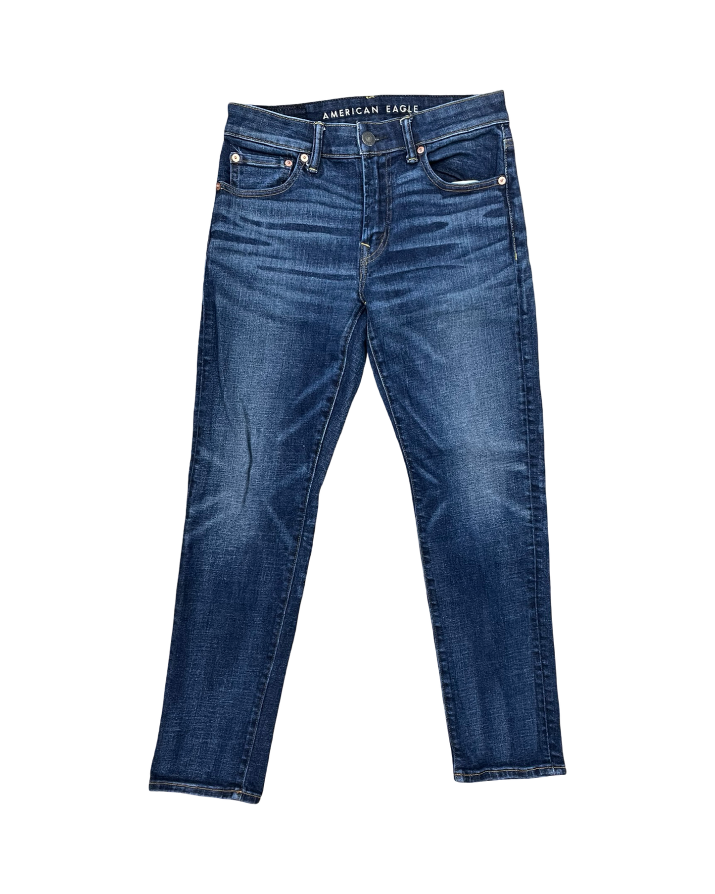 Jeans Skinny By American Eagle In Blue Denim, Size:6