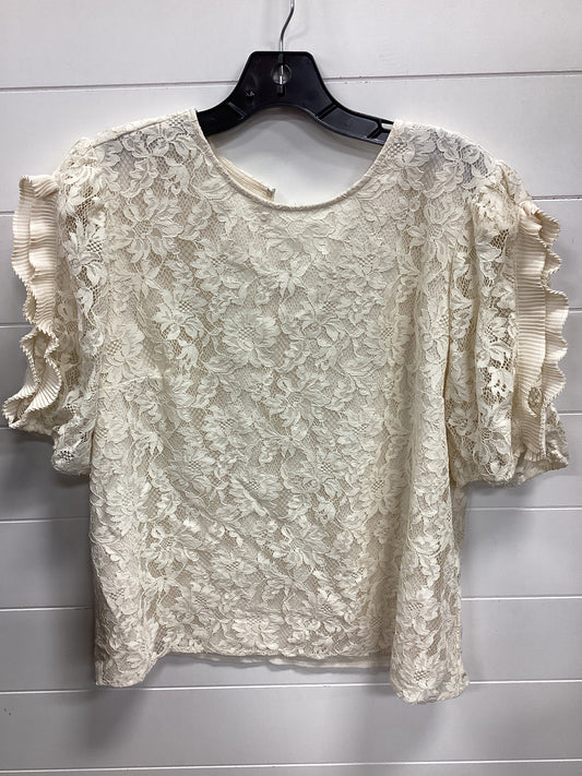 Blouse Ss By Express In Cream, Size:L