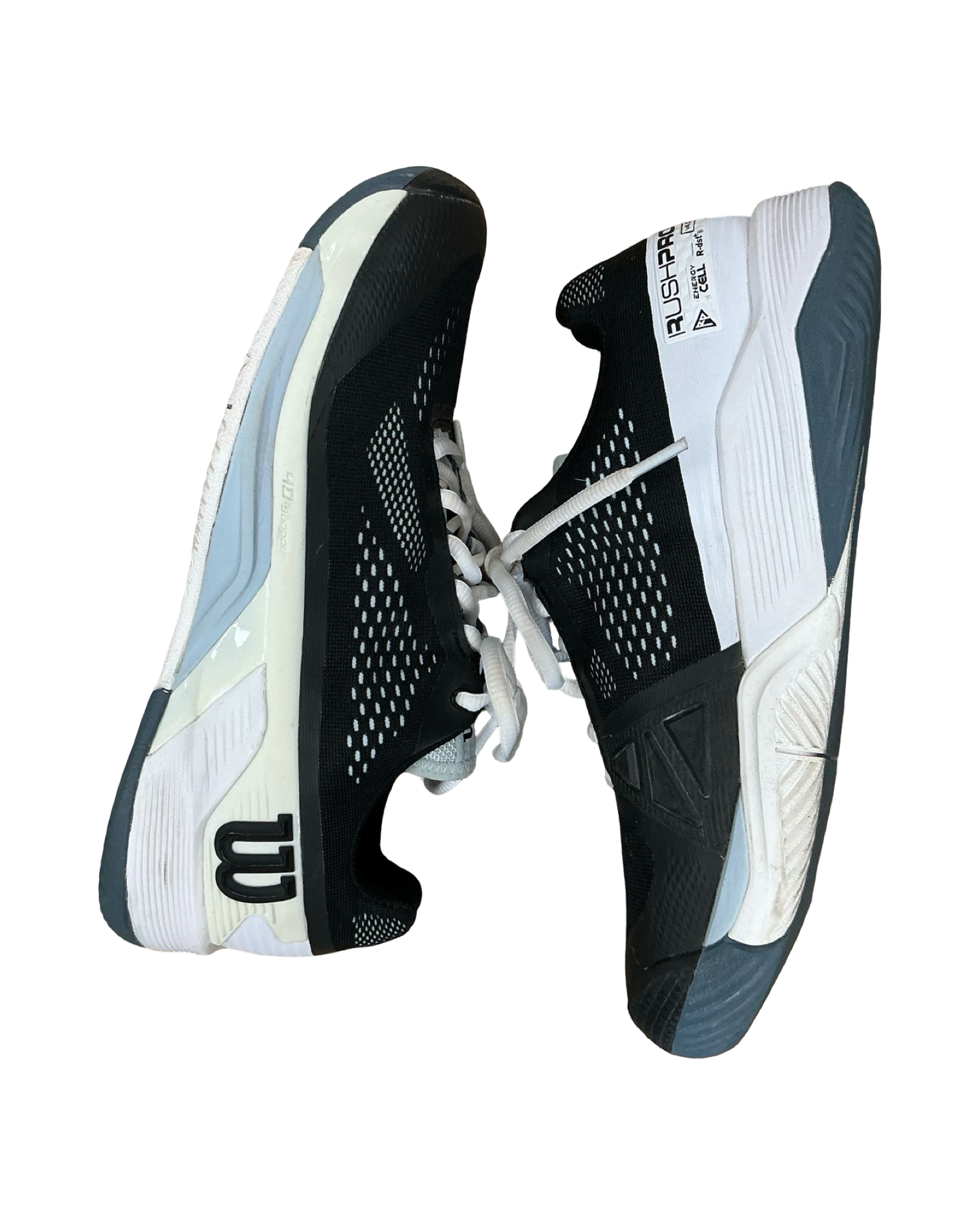 Shoes Athletic By Clothes Mentor In Black & White, Size:9.5