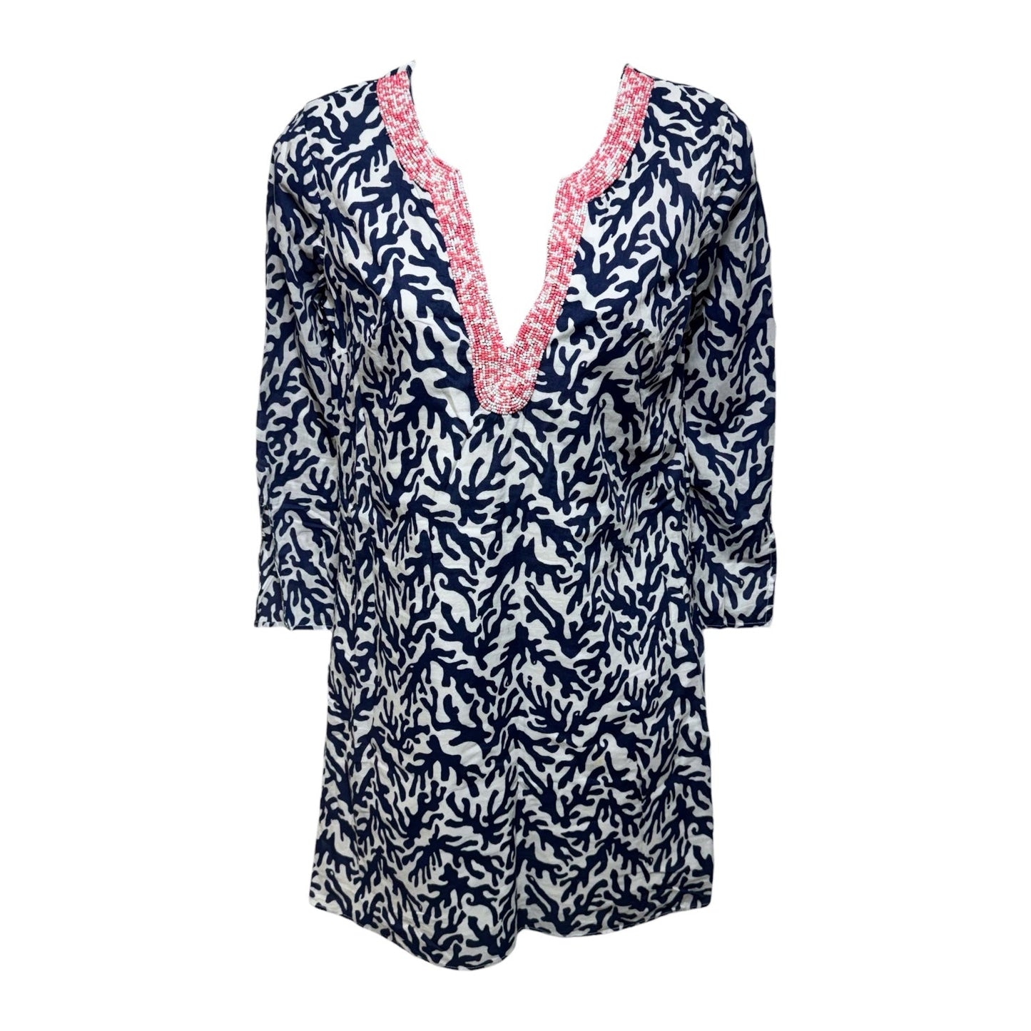 Courtney Tunic Dress Designer By Lilly Pulitzer In Bright Navy Treasure, Size: Xs