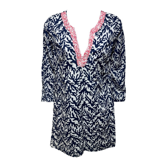 Dress Designer By Lilly Pulitzer In Blue & White, Size: Xs