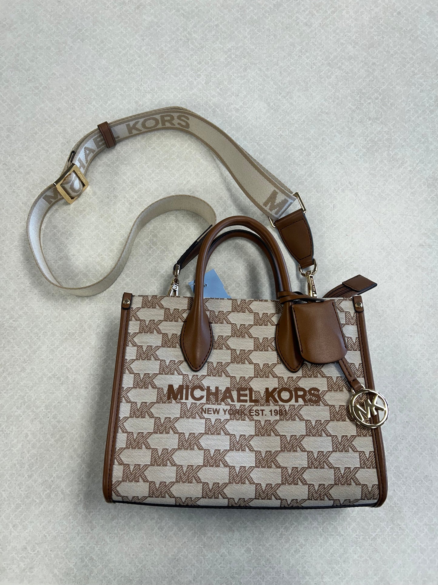 Handbag Designer By Michael Kors In Brown, Size:Small