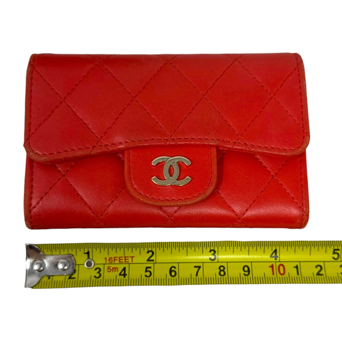 Matelasse Quilted Leather CC Cardholder Wallet Luxury Designer By Chanel, Size: Small