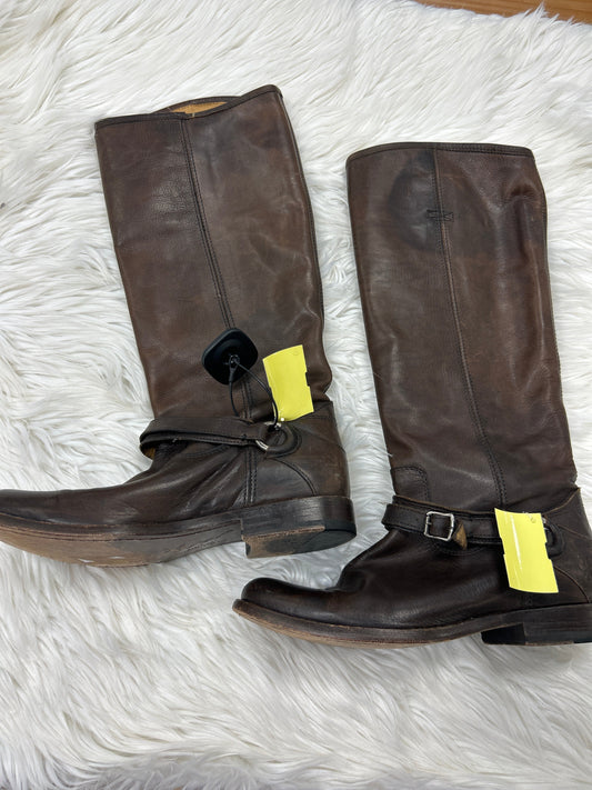 Boots Designer By Frye In Brown, Size:9