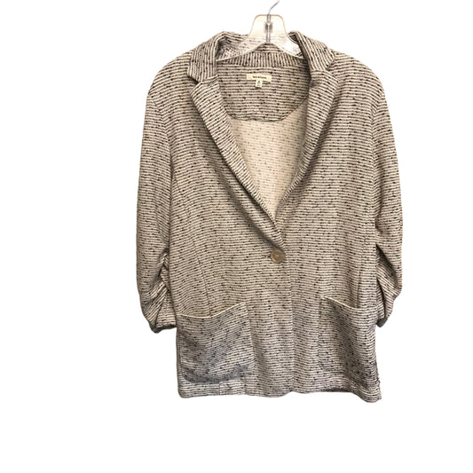 Cardigan By Max Studio In Grey & White, Size:M