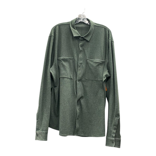 Athletic Top Ls Collar By Lululemon In Green, Size:1X