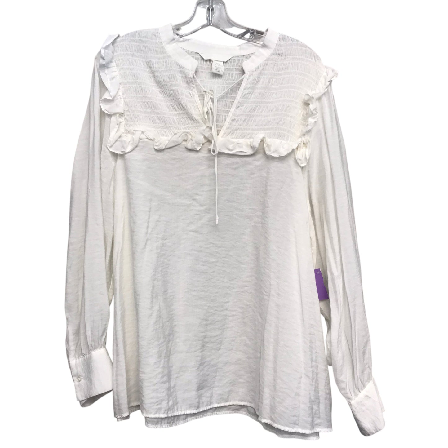 Top Ls By H&M In White, Size:Xl