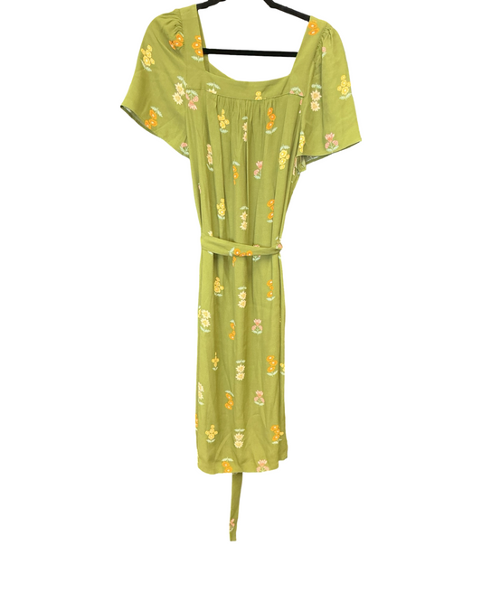Dress Casual Midi By Loft In Green, Size:L