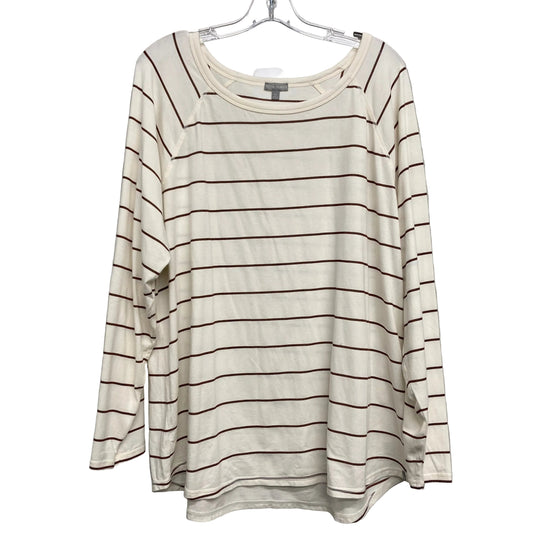 Top Ls By Talbots In Brown & Cream, Size:3X
