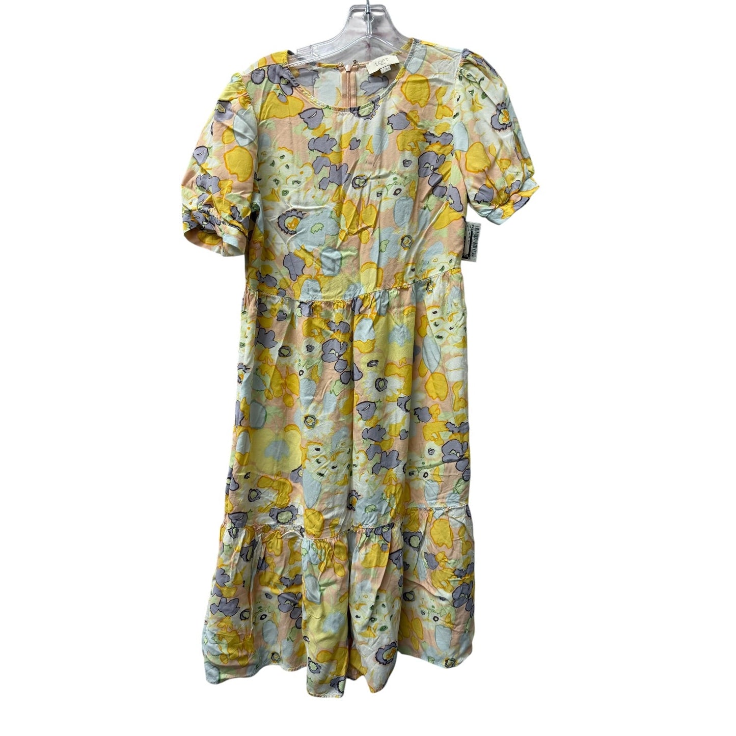 Dress Casual Midi By Loft In Yellow, Size:Xs