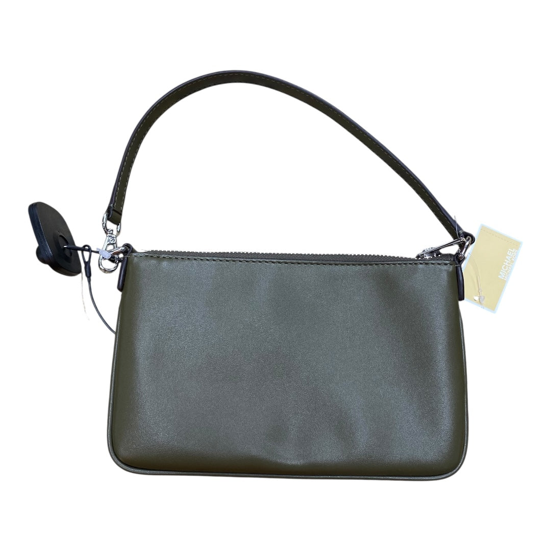 Handbag Designer By Michael Kors In Green & Silver, Size:Small