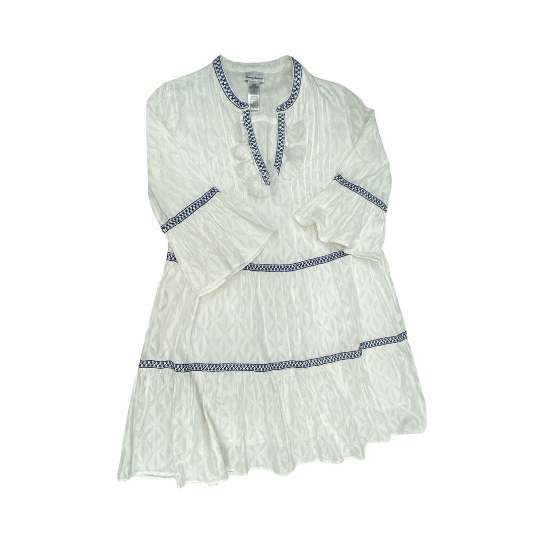 Dress Casual Midi By Tommy Bahama In Blue & White, Size:Xs