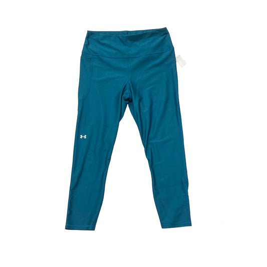 Athletic Leggings By Under Armour In Green, Size:1X