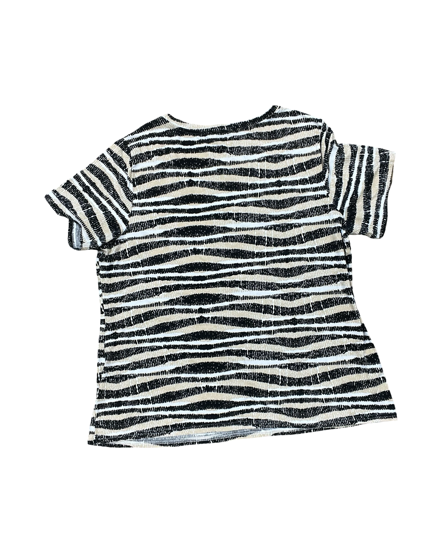Top Ss By Rafaella In Black & Tan, Size:2X