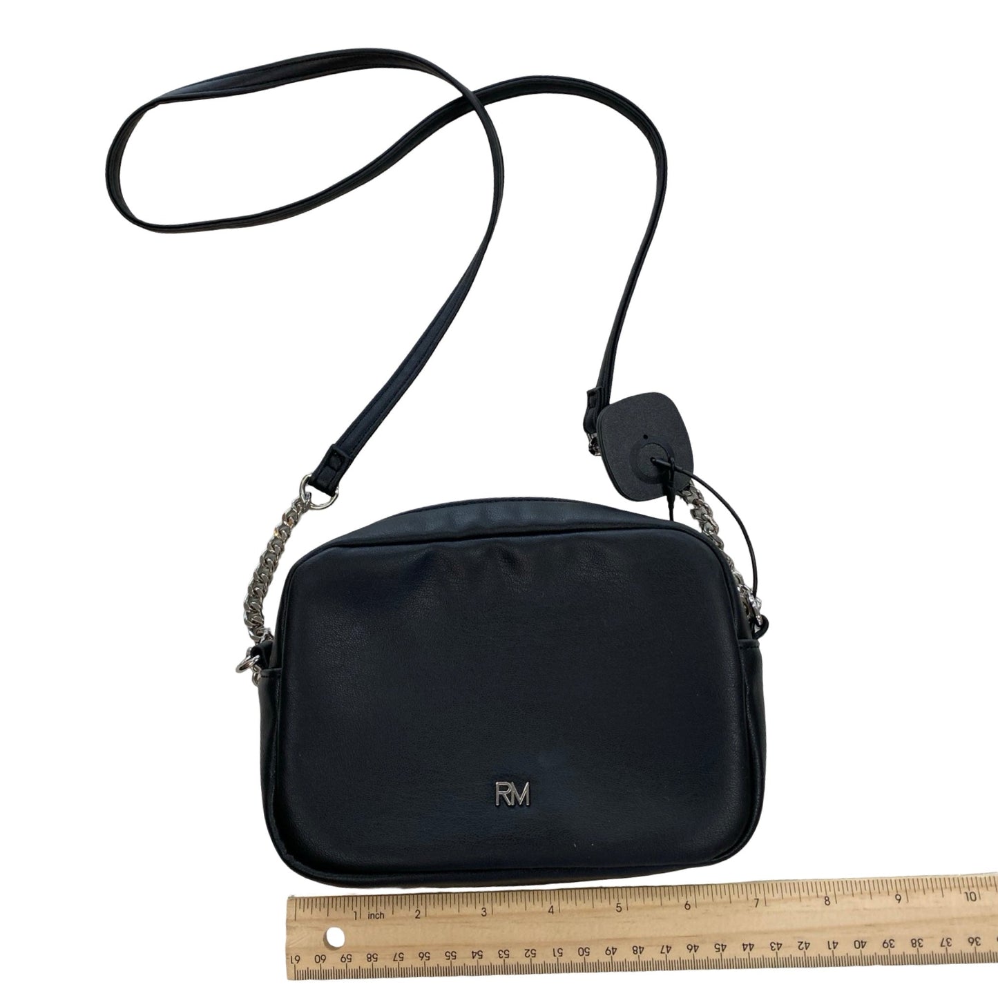 Handbag Designer By Rebecca Minkoff In Black & Silver, Size:Small