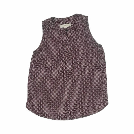 Blouse Sleeveless By Loft In Grey & Red, Size:Xxsp