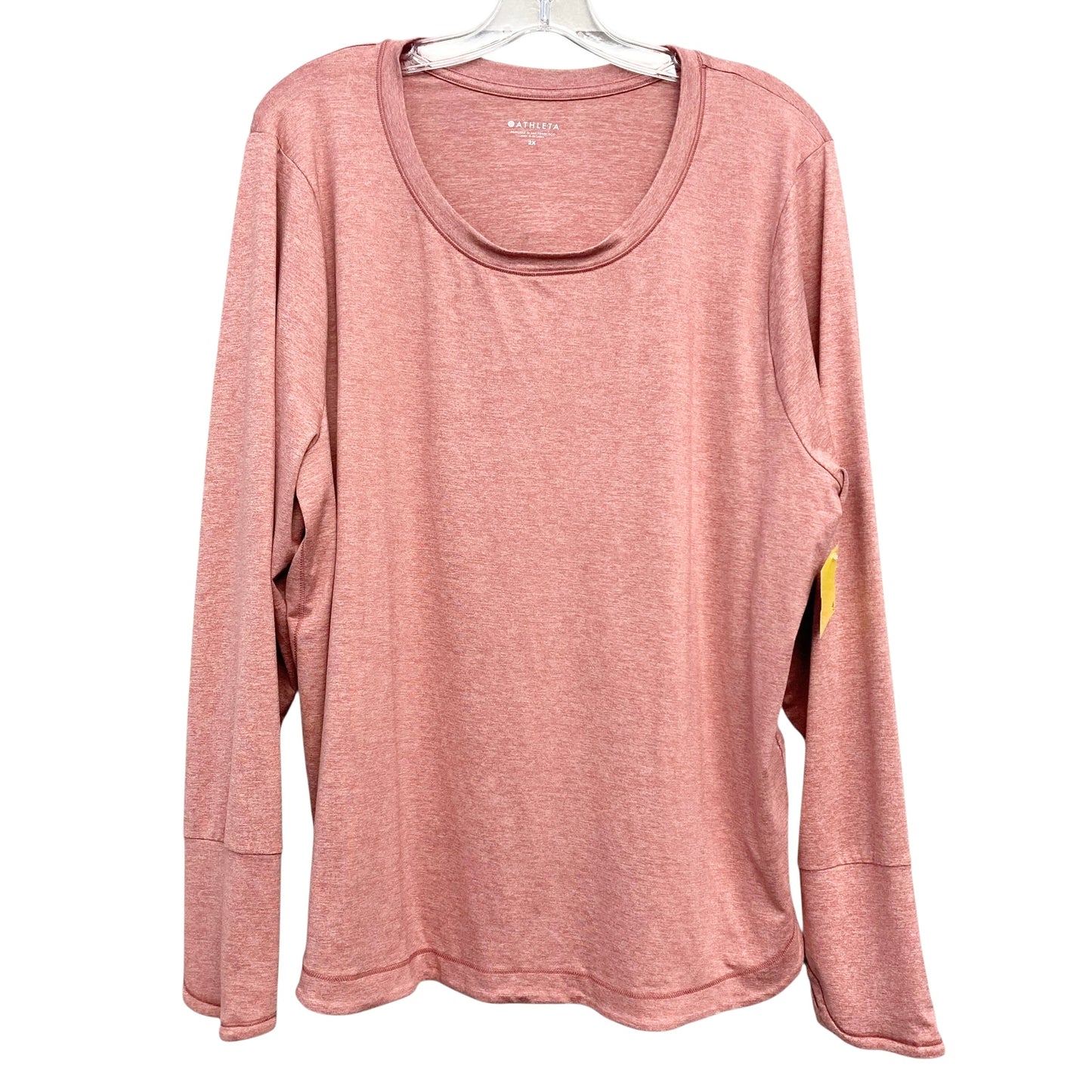 Athletic Top Ls Crewneck By Athleta In Pink, Size:2X