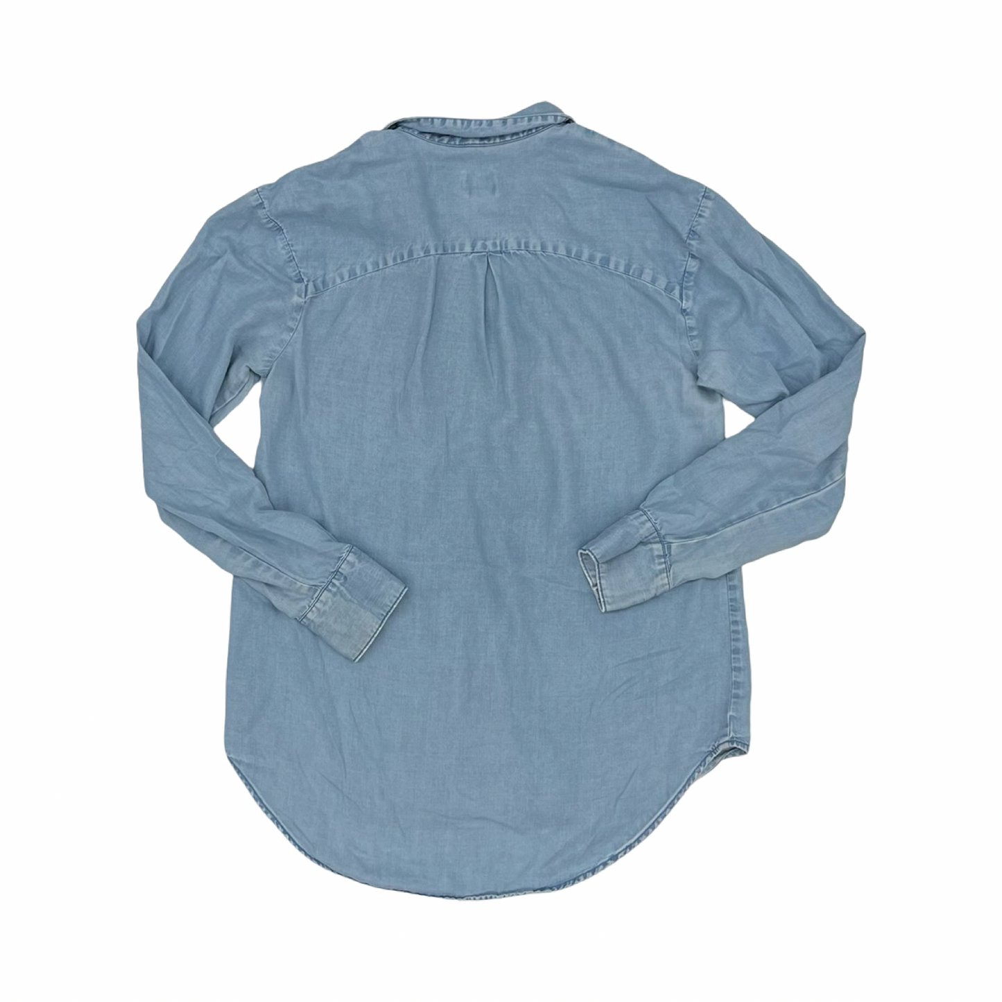 Top Long Sleeve By A New Day In Blue Denim, Size: S