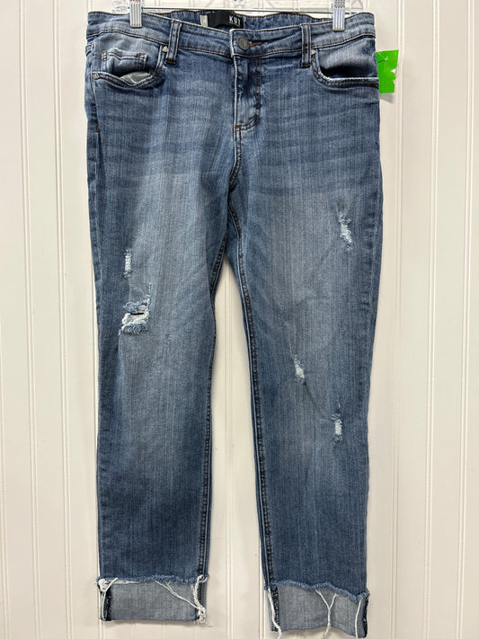 Jeans Straight By Kut In Blue Denim, Size:10