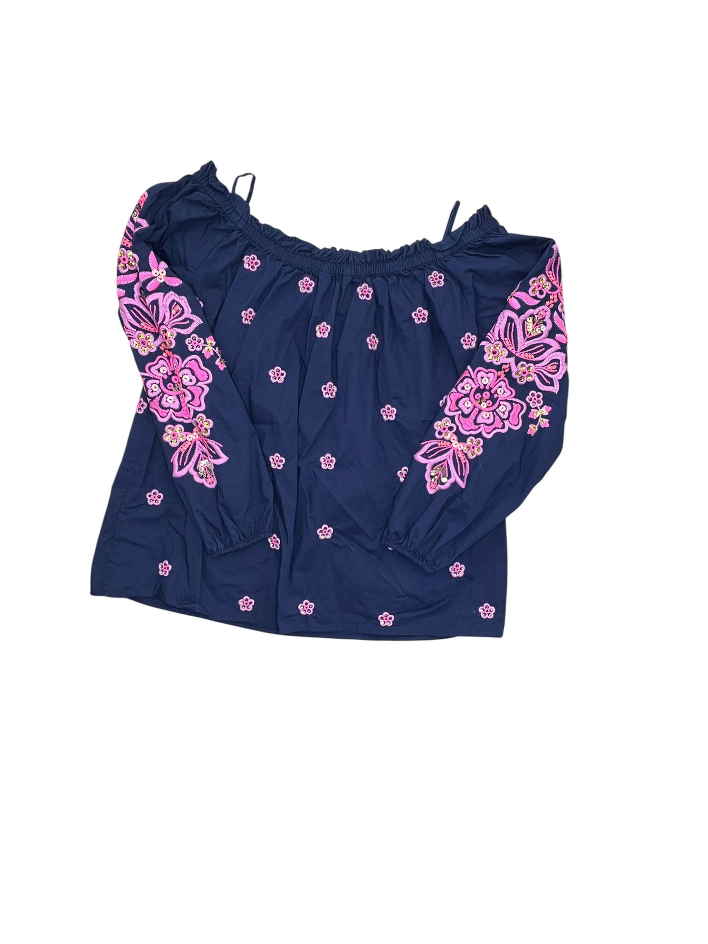 Blouse Designer By Lilly Pulitzer In Navy, Size:S