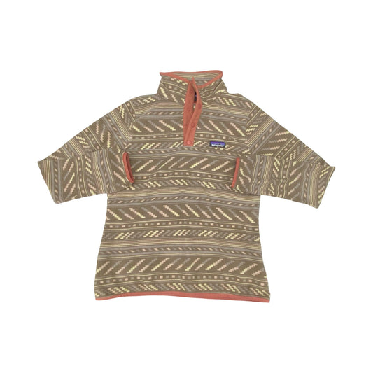 Athletic Fleece By Patagonia In Brown & Pink, Size:M