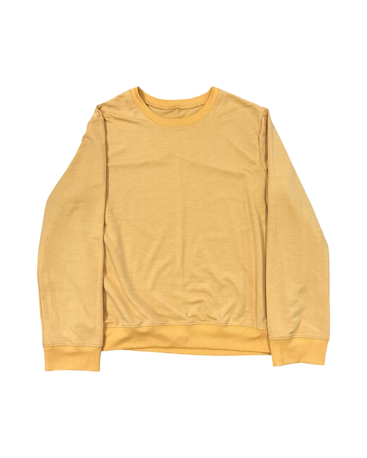 Sweatshirt Crewneck By Clothes Mentor In Gold, Size:L