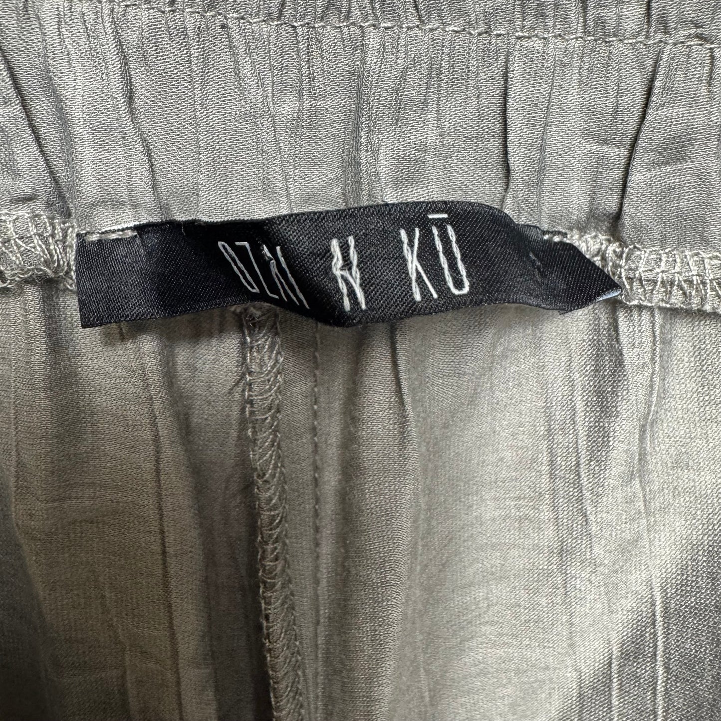 Hand Dyed Cropped Trousers By Ozai n Ku In Grey, Size: XS