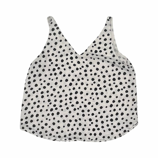 Blouse Sleeveless By Loft In Polkadot Pattern, Size:L