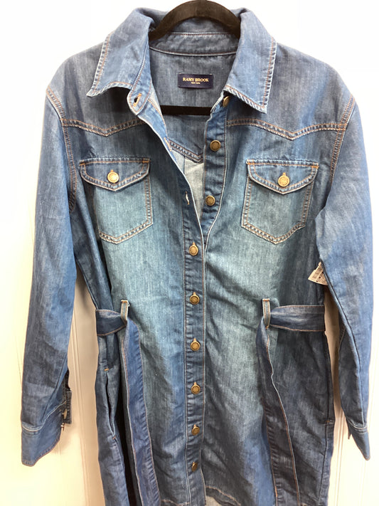 Dress Casual Midi By Ramy Brook In Blue Denim, Size:M