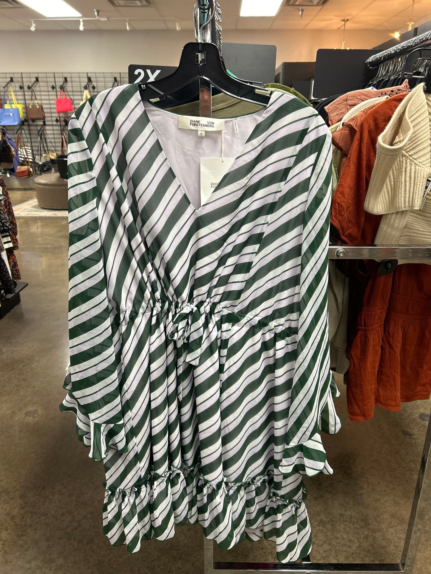 Dress Designer By Diane Von Furstenberg In Striped Pattern, Size:M