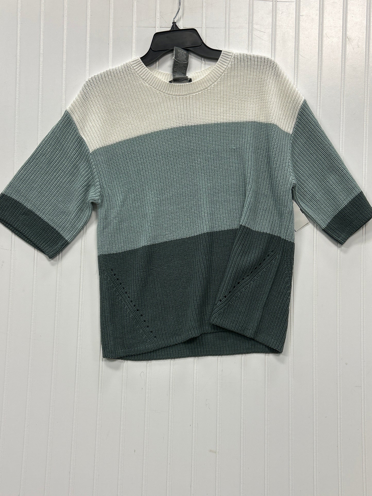 Sweater Ss By Matty M In Grey & White, Size:M