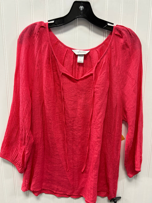 Top Ls By Cj Banks In Pink, Size:Xl