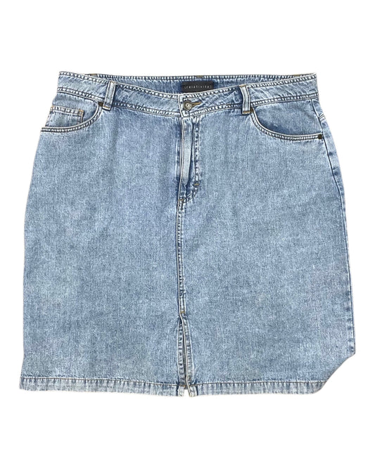 Skirt Midi By Relativity In Blue Denim, Size:16
