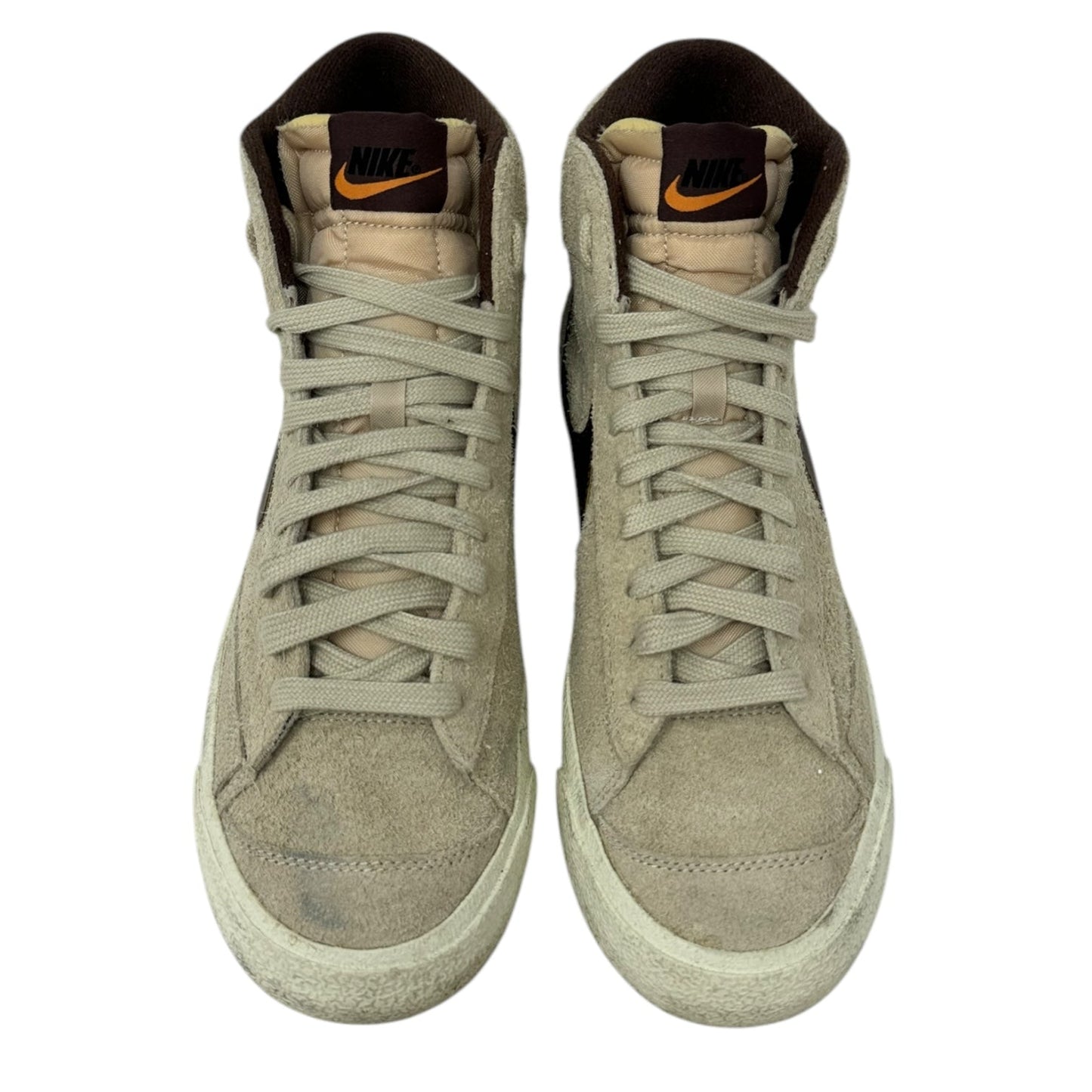 Mid '77 Premium Blazer High Top Sneakers By Nike In Rattan/Light Chocolate Suede, Size: 11