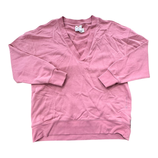 Athletic Sweatshirt Collar By Champion In Pink, Size:S