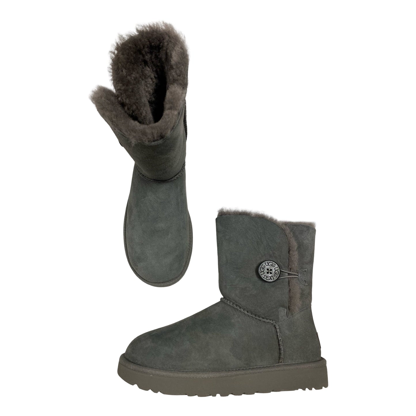 Boots Designer By Ugg In Grey, Size:7