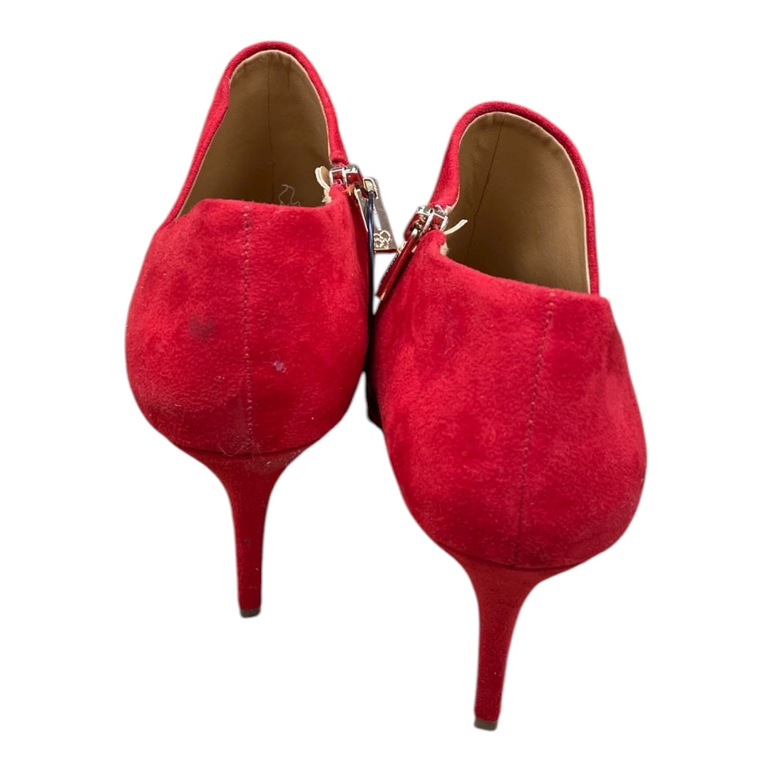 Boots Ankle Heels By Jessica Simpson In Red, Size:7