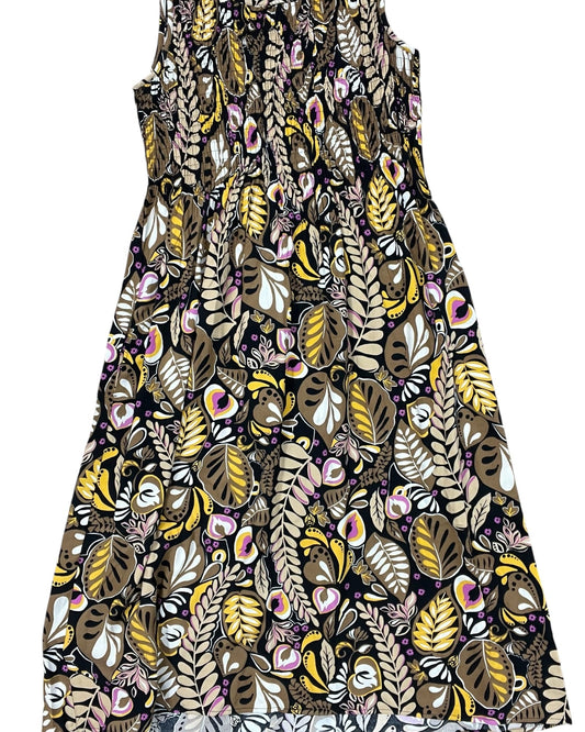 Dress Casual Midi By Croft And Barrow In Black & Brown, Size:M