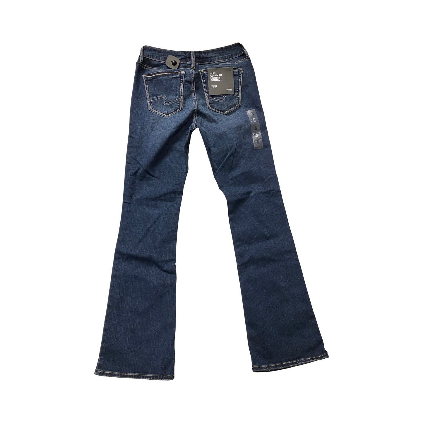 Jeans Boot Cut By Silver In Blue Denim, Size:12