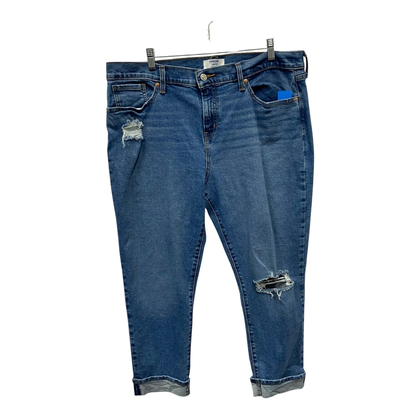 Jeans Boyfriend By Levis In Blue, Size:14