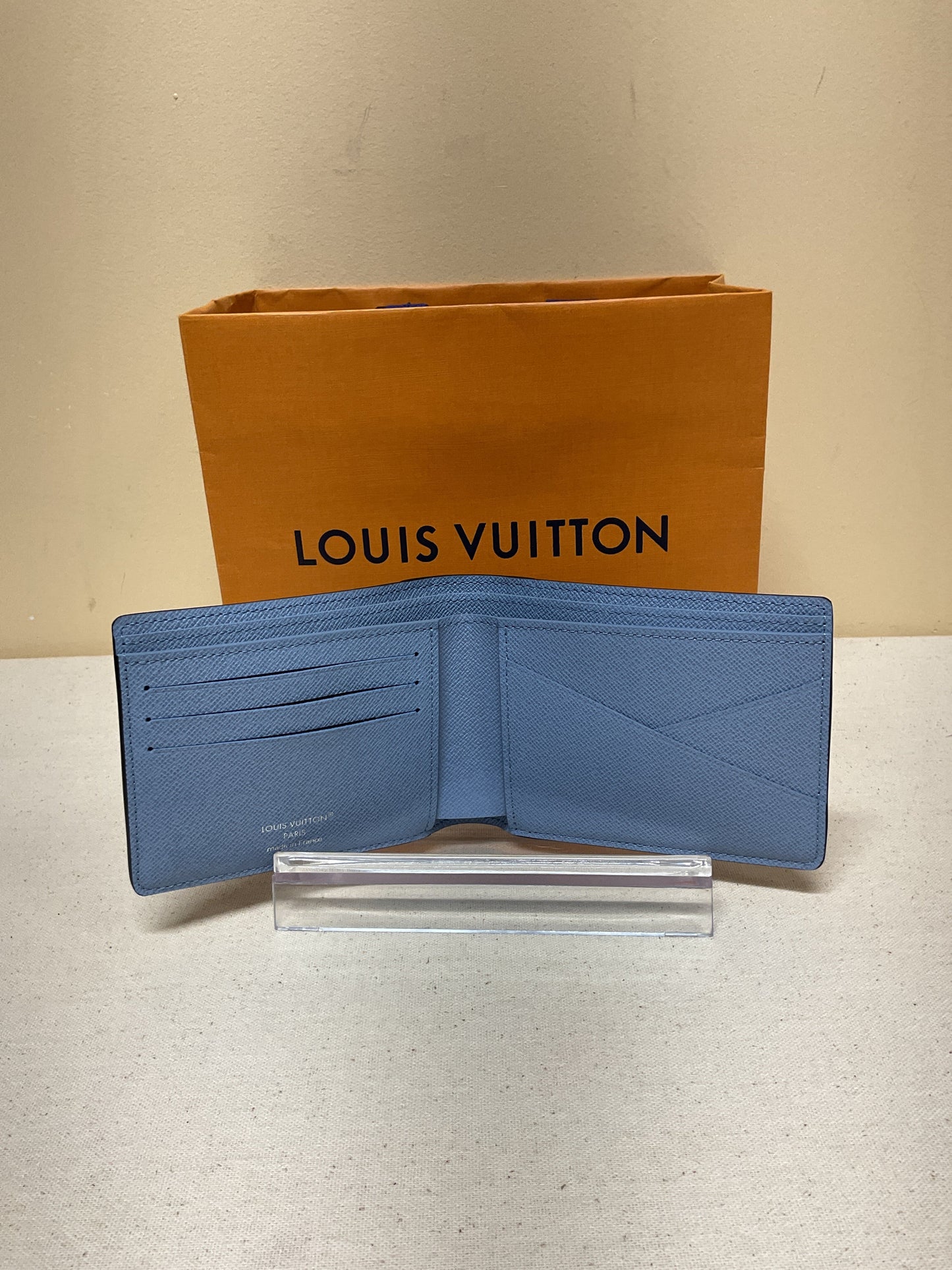 Wallet Luxury Designer By Louis Vuitton In Blue, Size:Small