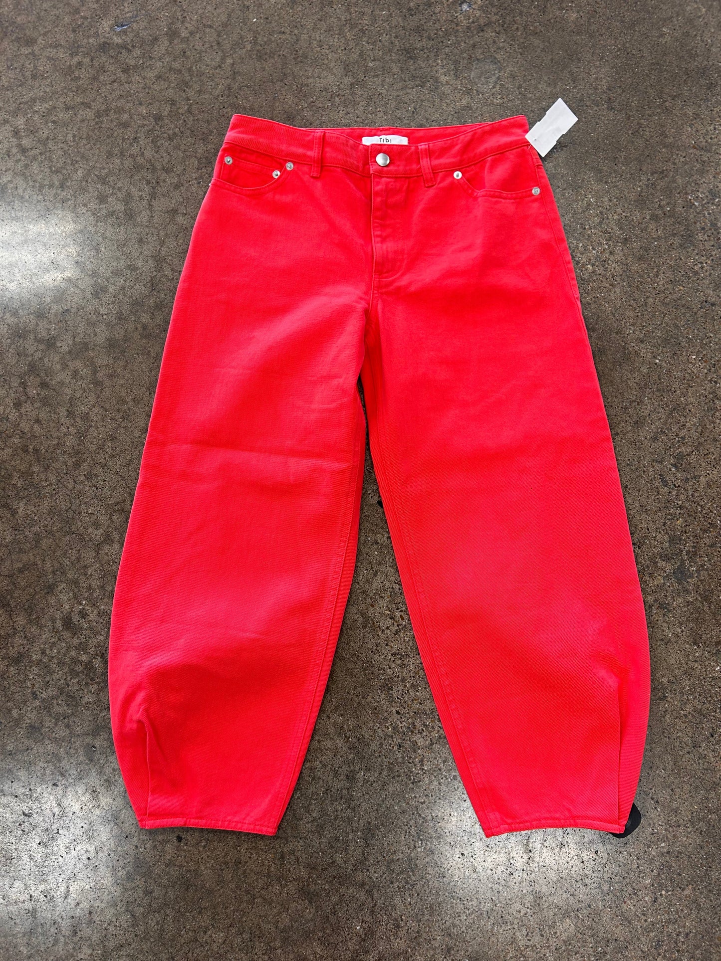 Jeans Wide Leg By Tibi In Red, Size:2
