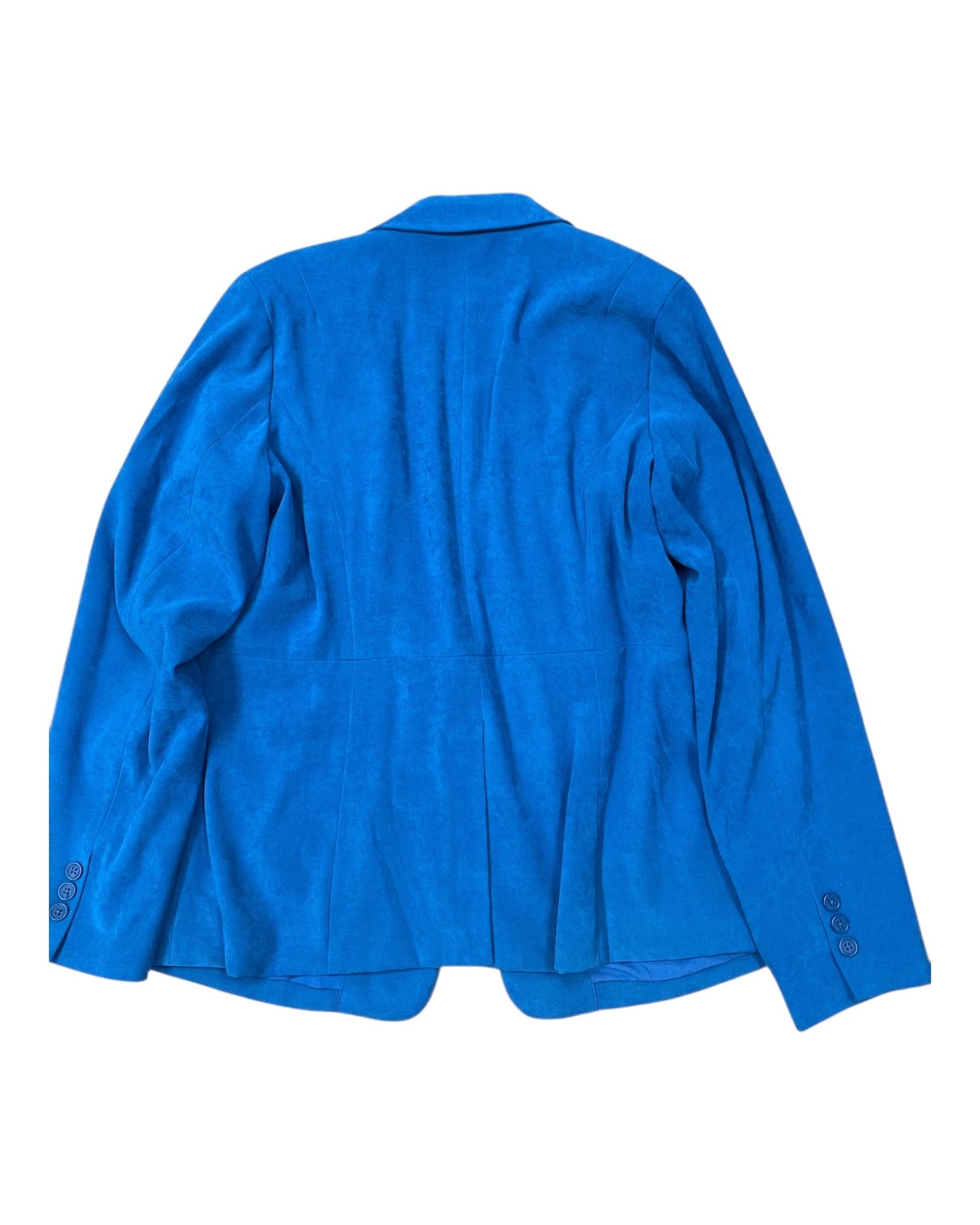 Blazer By Denim And Co Qvc In Teal, Size:L