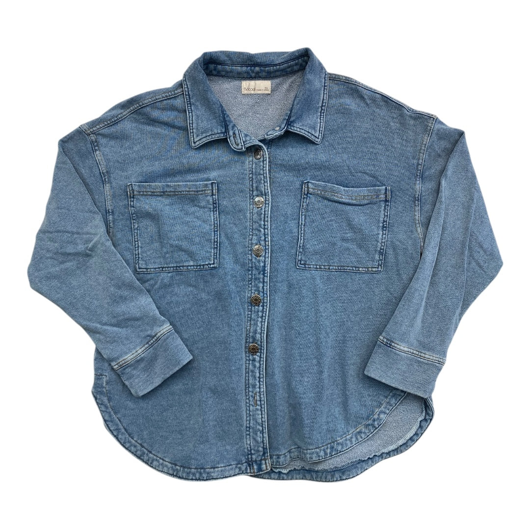 Blazer By Be Cool In Blue Denim, Size:L