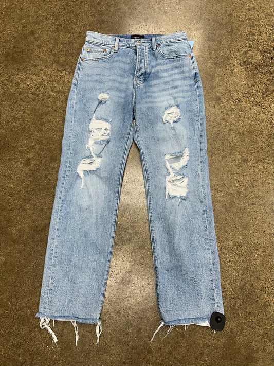 Jeans Straight By Lucky Brand In Blue Denim, Size:6