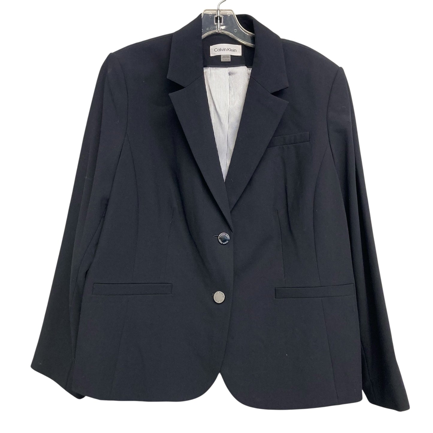 Blazer By Calvin Klein In Black, Size:1X